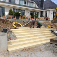 Bau der neuen Treppe